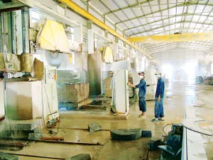 Ngành công nghiệp chế biến đá granite Bình Định gặp không ít thách thức.